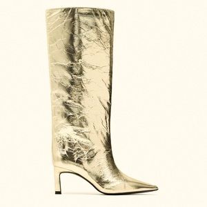 SOLD OUT ZARA GOLD METALLIC BOOT NWT SZ 37 - GORGEOUS!!!